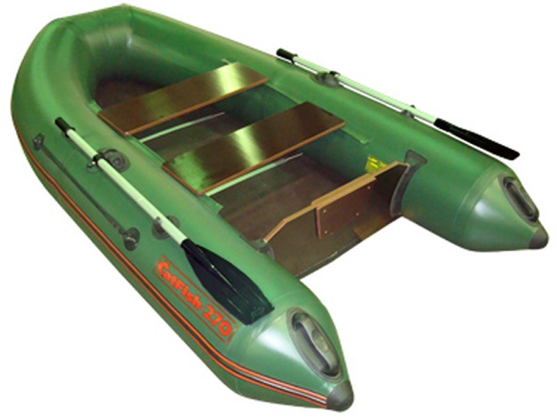 Надувная ПВХ лодка «CatFish 270» (цвет оливковый)