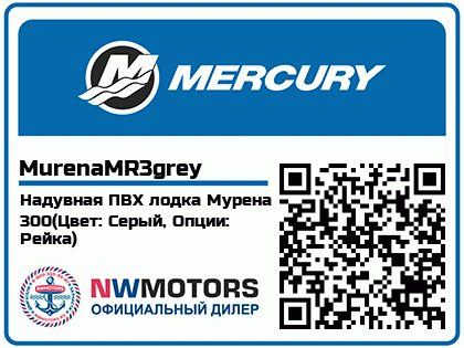 Надувная ПВХ лодка Мурена 300(Цвет: Серый, Опции: Рейка) Аватар