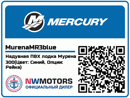 Надувная ПВХ лодка Мурена 300(Цвет: Синий, Опции: Рейка) Аватар