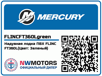 Надувная лодка ПВХ FLINC FT360L(Цвет: Зеленый)