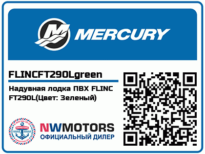 Надувная лодка ПВХ FLINC FT290L(Цвет: Зеленый)