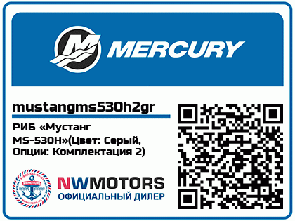РИБ «Мустанг MS-530H»(Цвет: Серый, Опции: Комплектация 2)