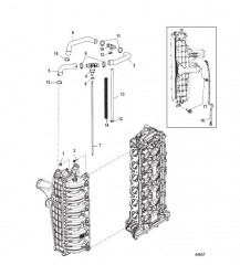 Прокладка шлангов охладителя нагнетаемого воздуха/впускного коллектора