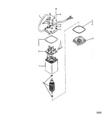 Электродвигатель усилителя дифферента (Исп. с насосом системы дифферента, конструкция II)