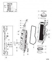 Охладитель нагнетаемого воздуха/впускной коллектор (Gen II) обслуживание распространяется на колпачок