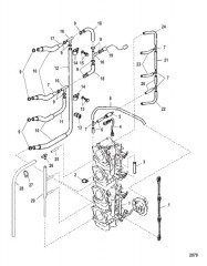 Топливопроводы/выпускные трубы (Серийный номер 0T409000 и выше)