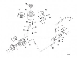Компоненты гидроусилителя рулевого механизма (Конструкция II)