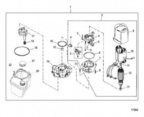 Насос/двигатель в сборе (Конструкция I – 14336A20)