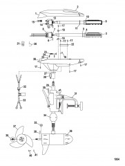 Двигатель для тралового лова в сборе (Модель SW46HT) (12 В)