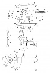 Двигатель для тралового лова в сборе (Модель SW54HTD / SW54HTV) (12 В)